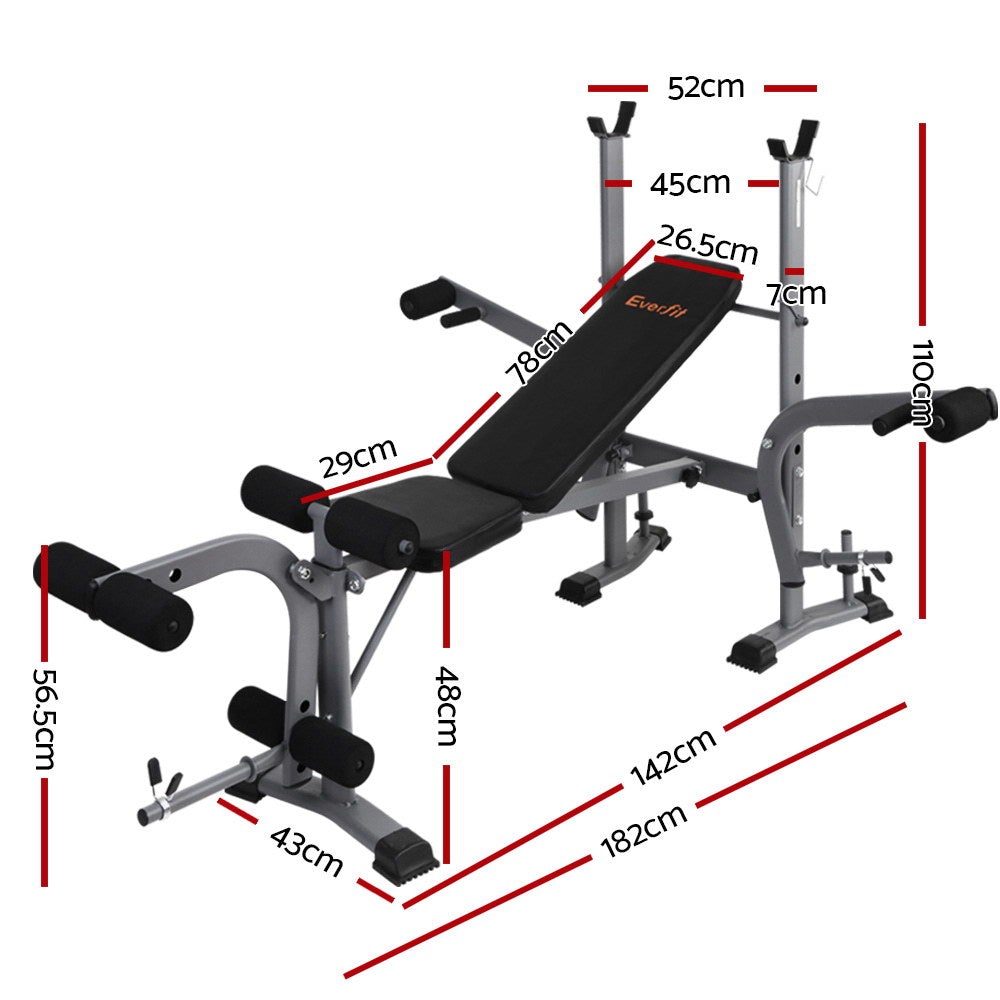 Everfit Multi Station Weight Bench Press Fitness Weights Equipment Inc